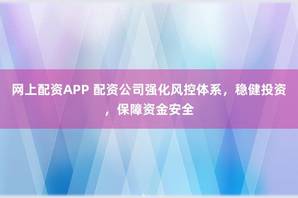 网上配资APP 配资公司强化风控体系，稳健投资，保障资金安全