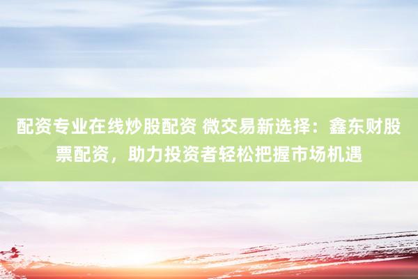 配资专业在线炒股配资 微交易新选择：鑫东财股票配资，助力投资者轻松把握市场机遇