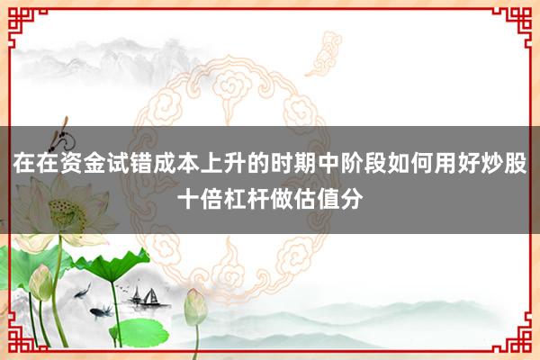 在在资金试错成本上升的时期中阶段如何用好炒股十倍杠杆做估值分
