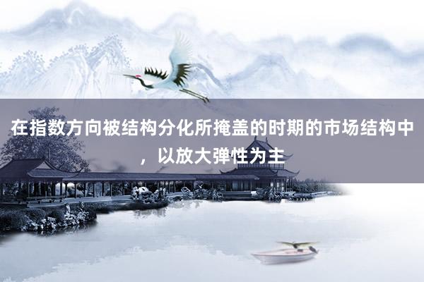 在指数方向被结构分化所掩盖的时期的市场结构中，以放大弹性为主