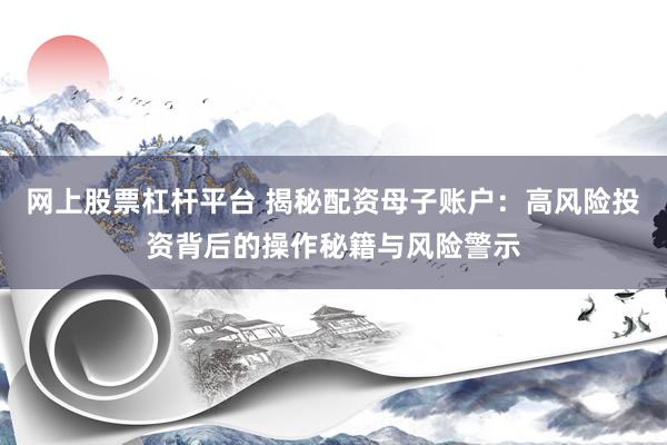 网上股票杠杆平台 揭秘配资母子账户：高风险投资背后的操作秘籍与风险警示