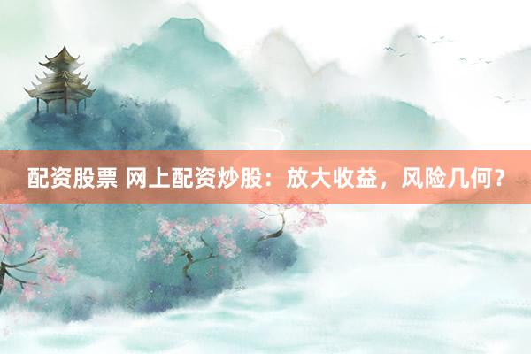 配资股票 网上配资炒股：放大收益，风险几何？